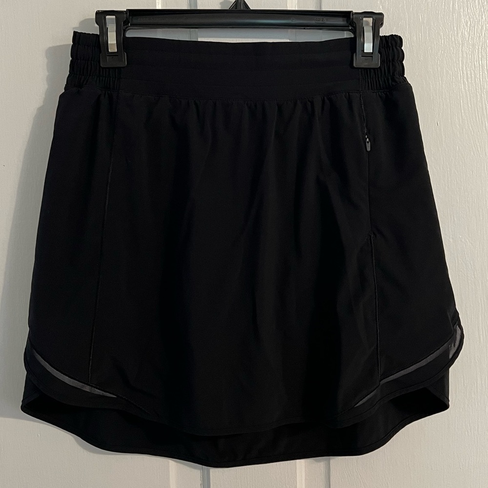 Lululemon Long Hotty hot skort skirt black 8 - Picture 2 of 6